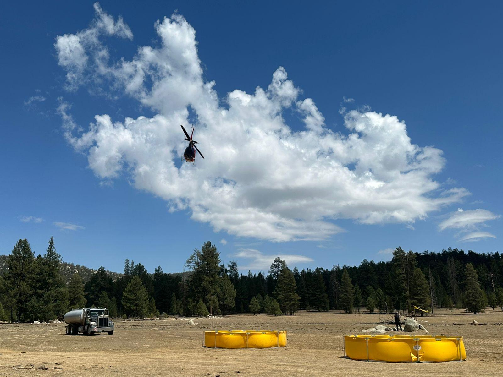 sobrevuelo de helicóptero en zona de la sierra San Pedro Mártir