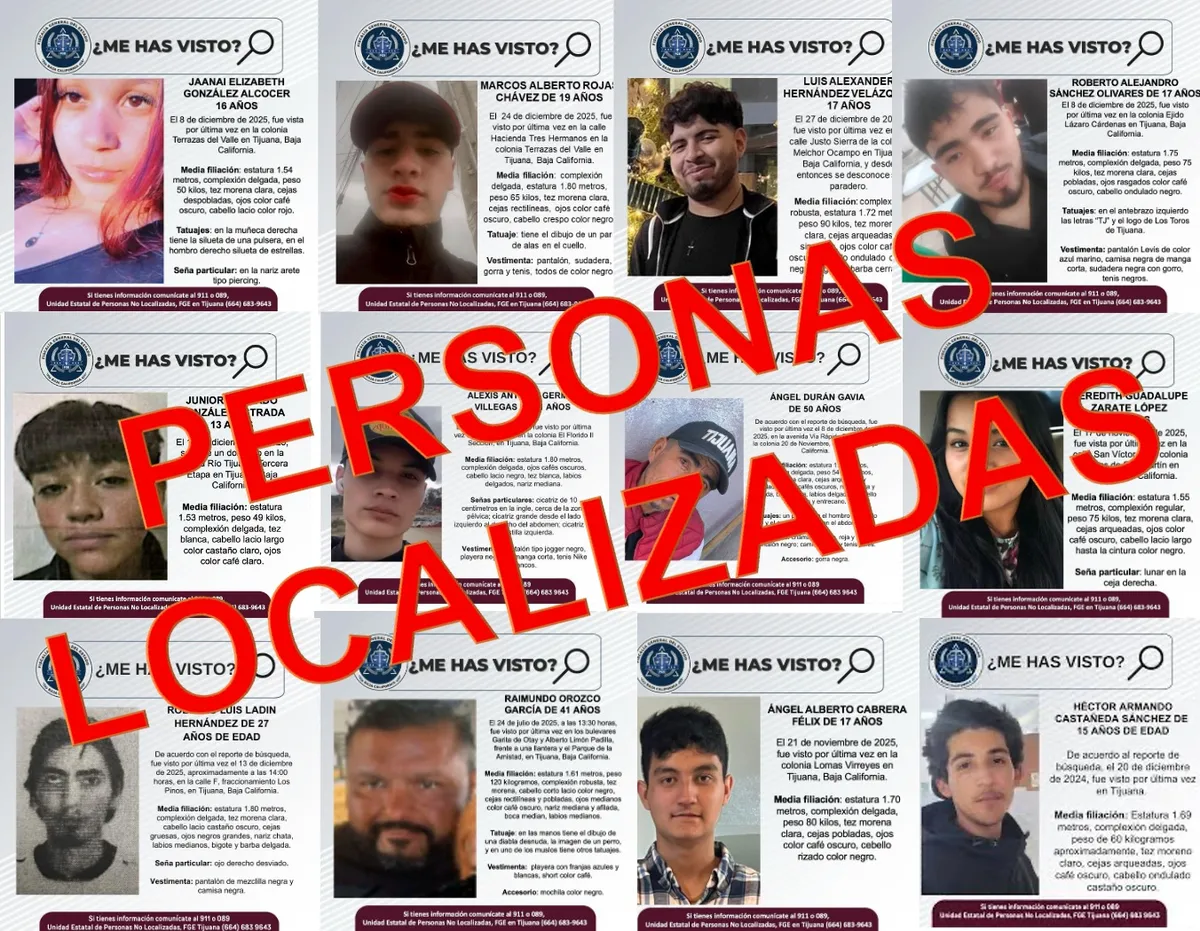 12 personas localizadas