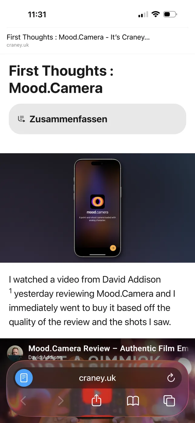 reading mode in safari