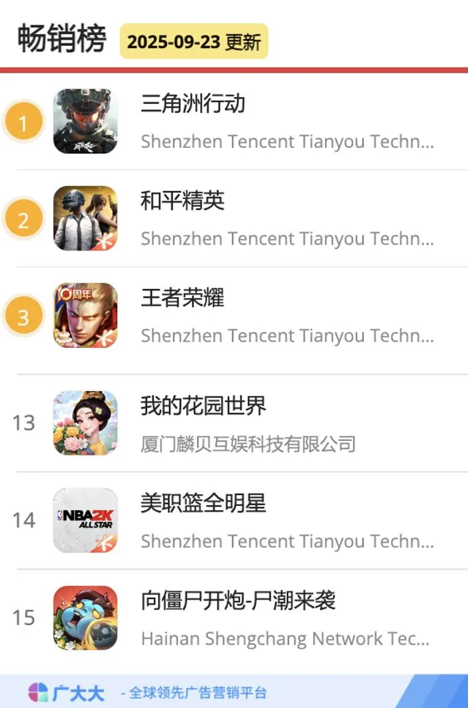我的花园世界App Store榜单排名