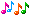a colorful, dancing gif of musical notes