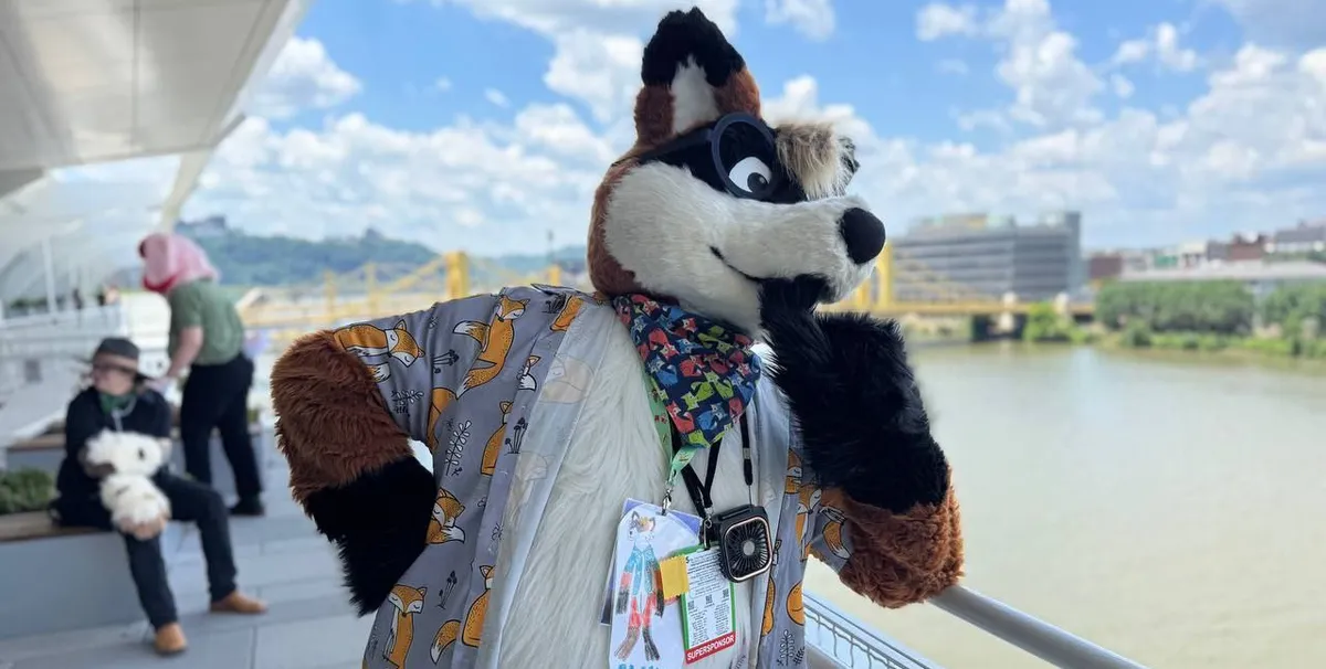 Wistfully gazing towards the Pittsburgh waterfront