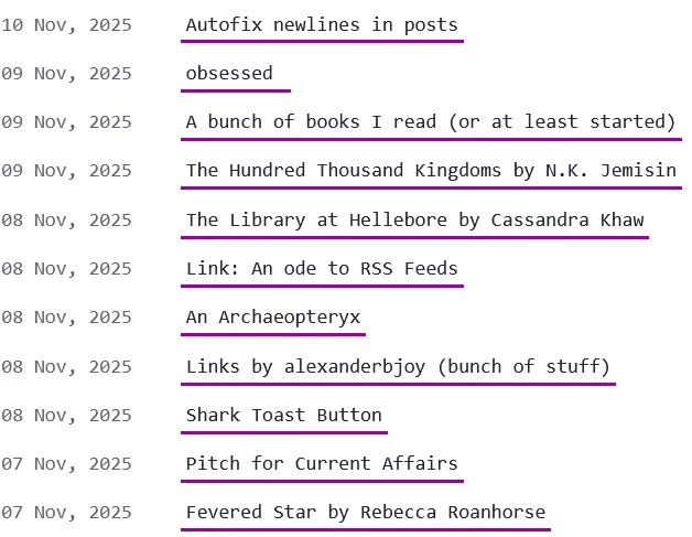 Blog Post List appearance without descriptions