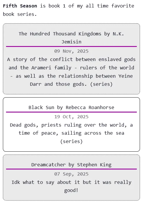 Blog Post List appearance with descriptions on mobile screens