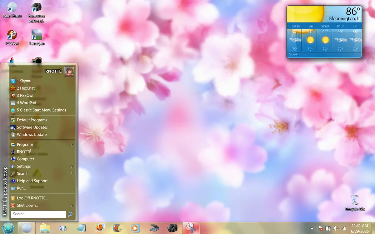current desktop