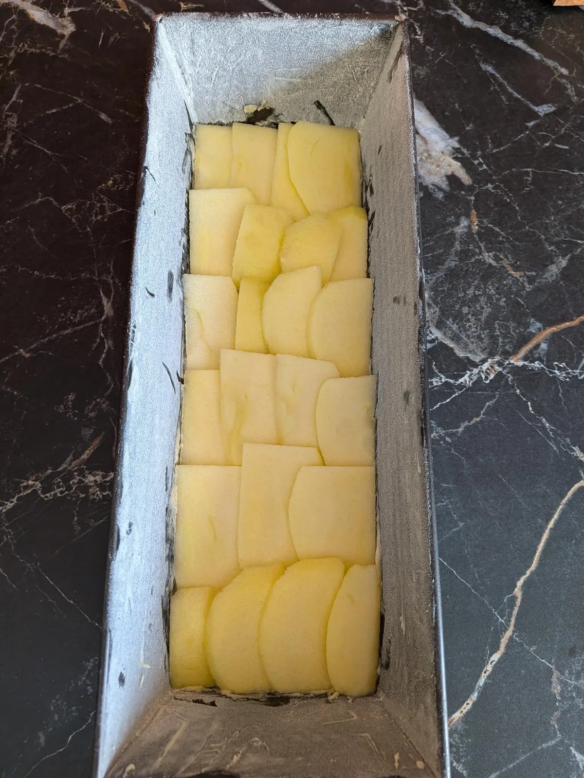 First layer with added apples