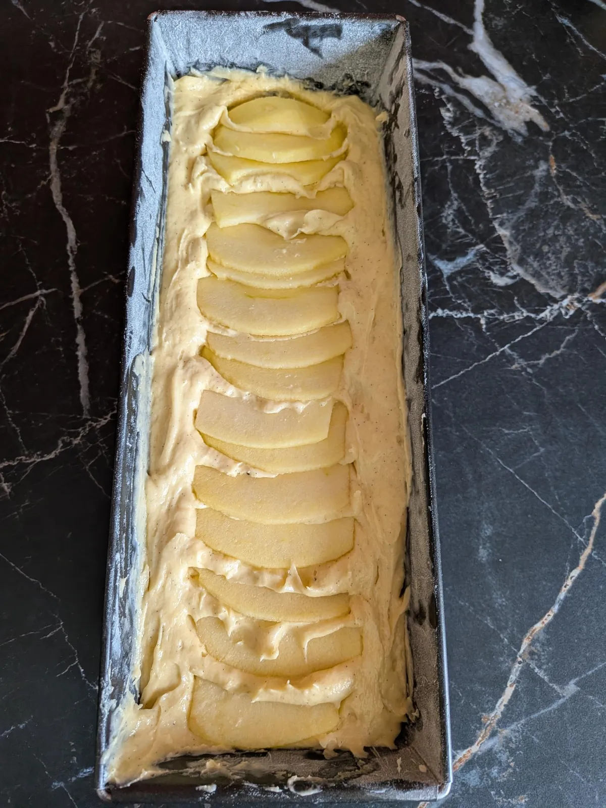 First layer with added apples