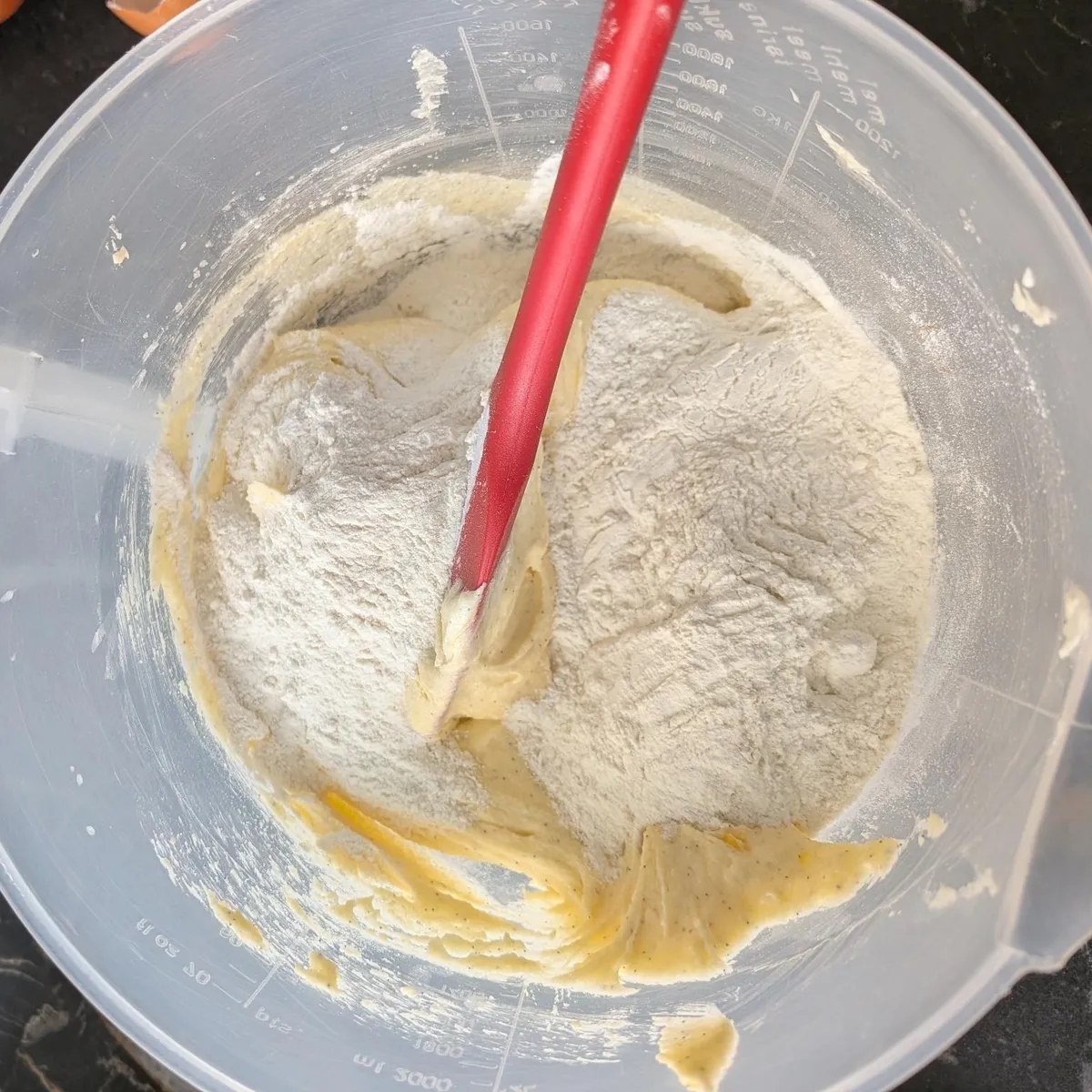 Adding flour cinnamon and salt