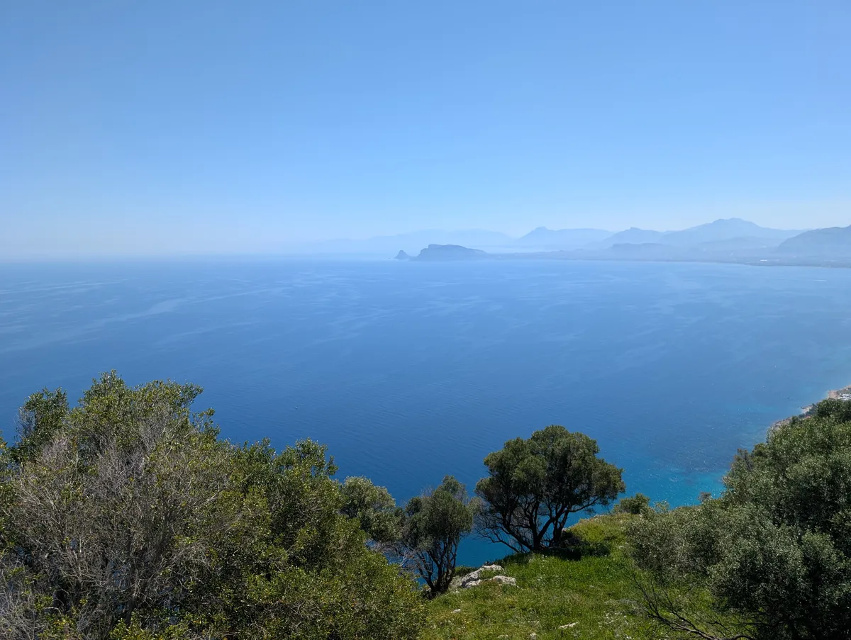 View from vantage point at the statute of Santa Rosalia