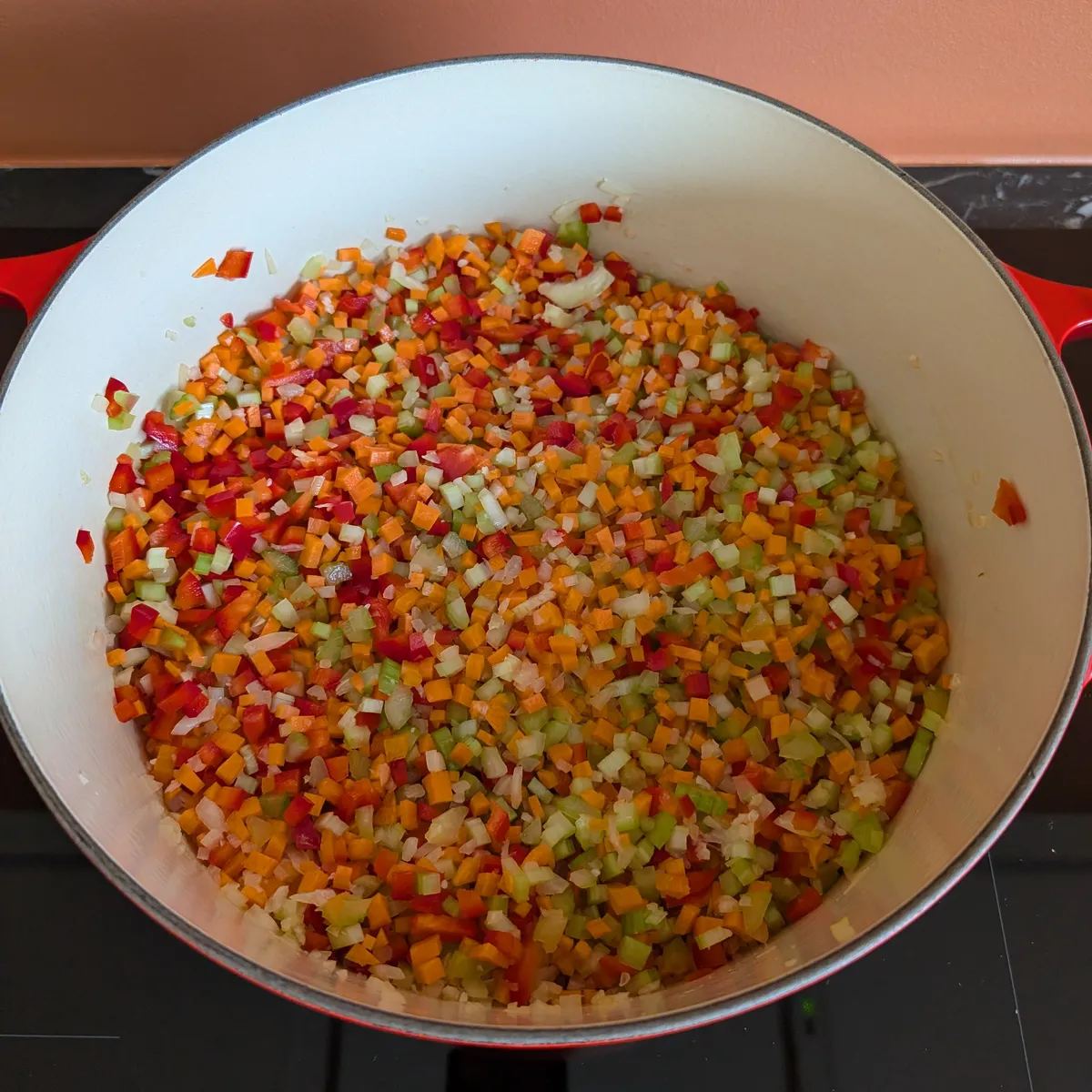 Carrots bell pepper and celery