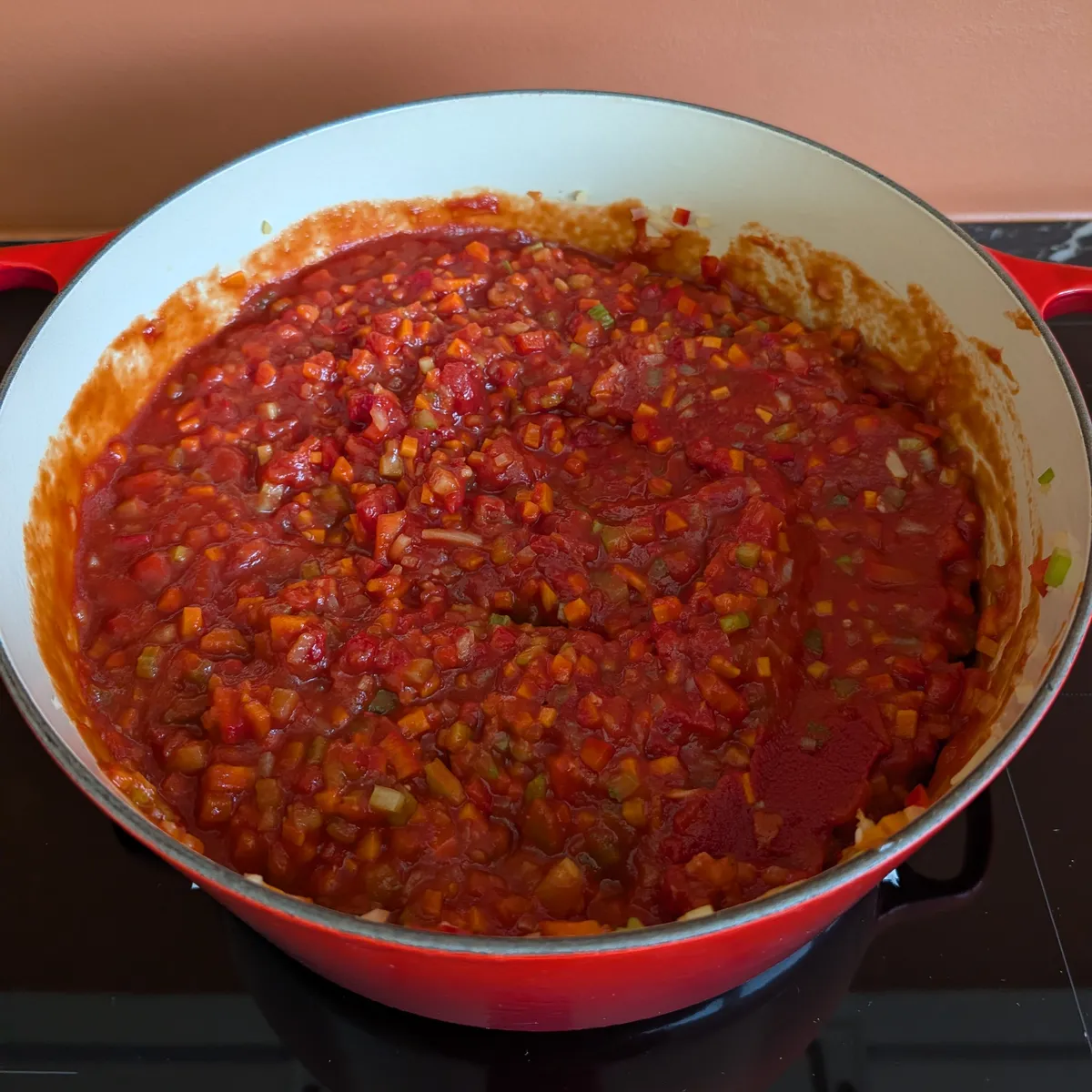 Passata tomato cubes tomato puree red wine
