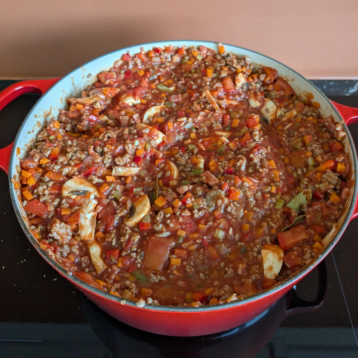 All mixed and ready for oven