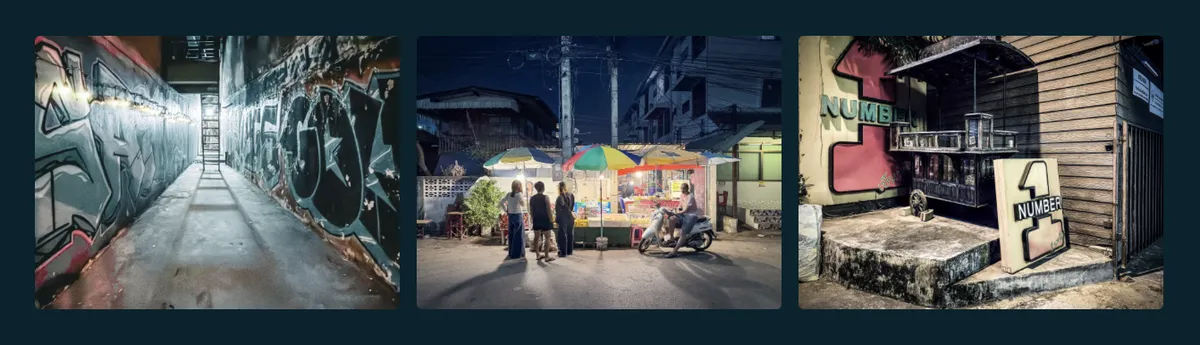 Photo gallery grid, thumbnails linking out to full-size images