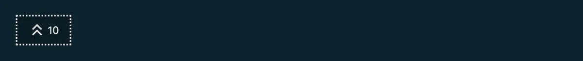 Bordered box upvote button, square corners