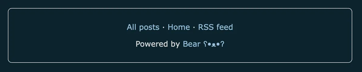 Bordered footer