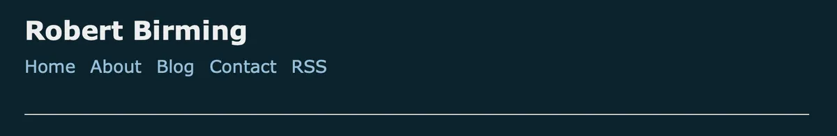 Bottom border header