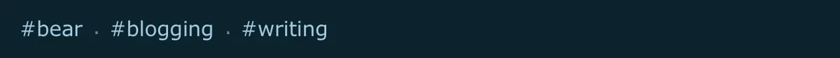 Dotted list tags, separated by small dot markers instead of spacing