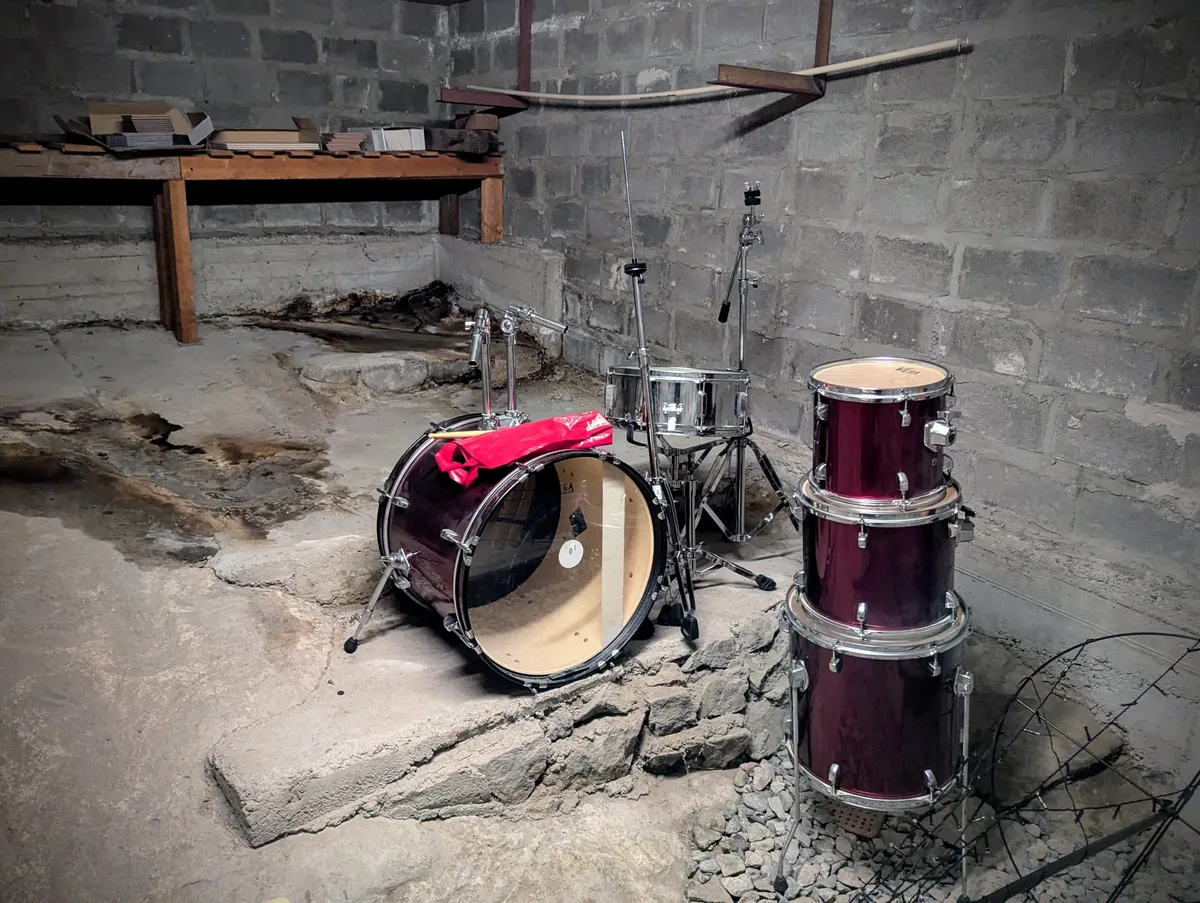 Drums in basement