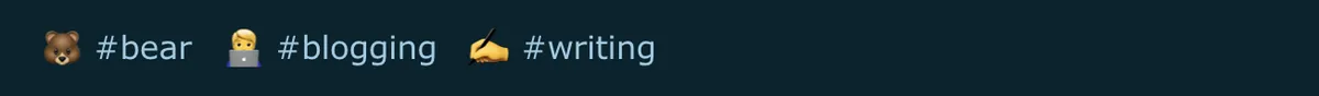 Emoji per tag, a specific emoji assigned to each named tag