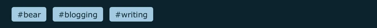 Filled tags, solid background color with light text