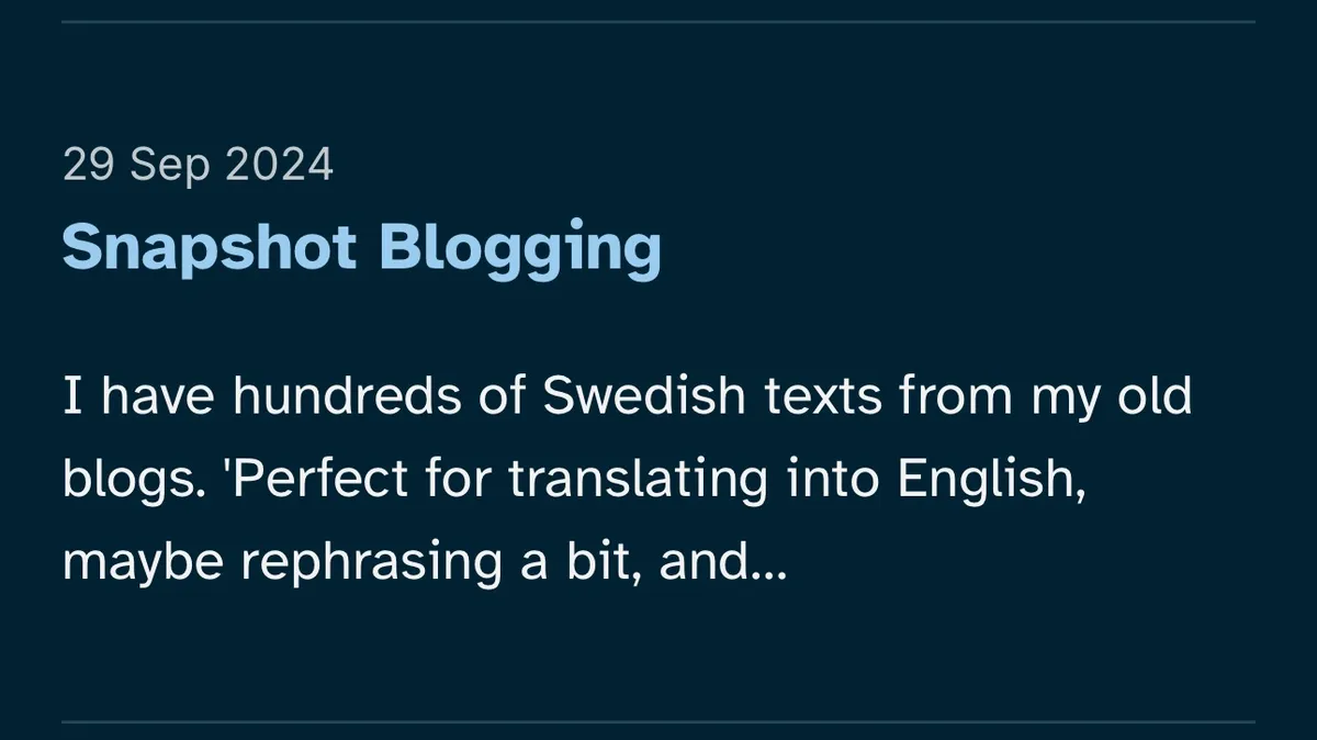 Post excerpt