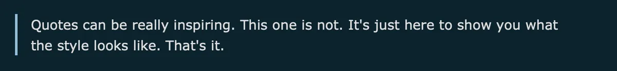 Left border accent blockquote