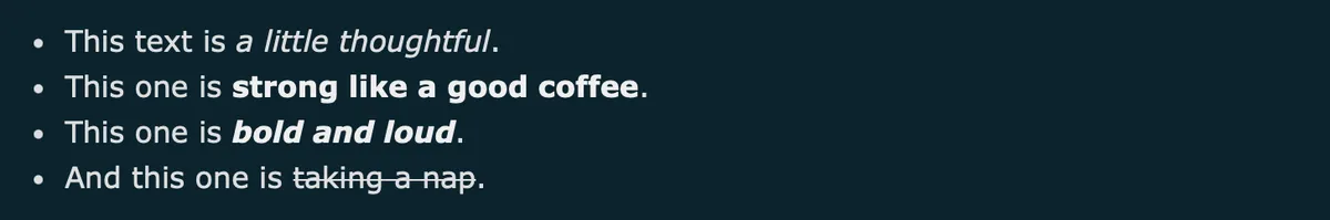 Simple bullet spacing for lists