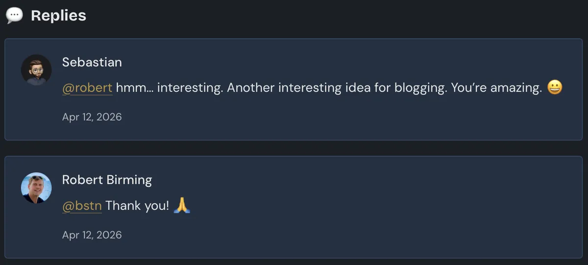 Micro.blog replies