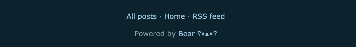 Muted footer
