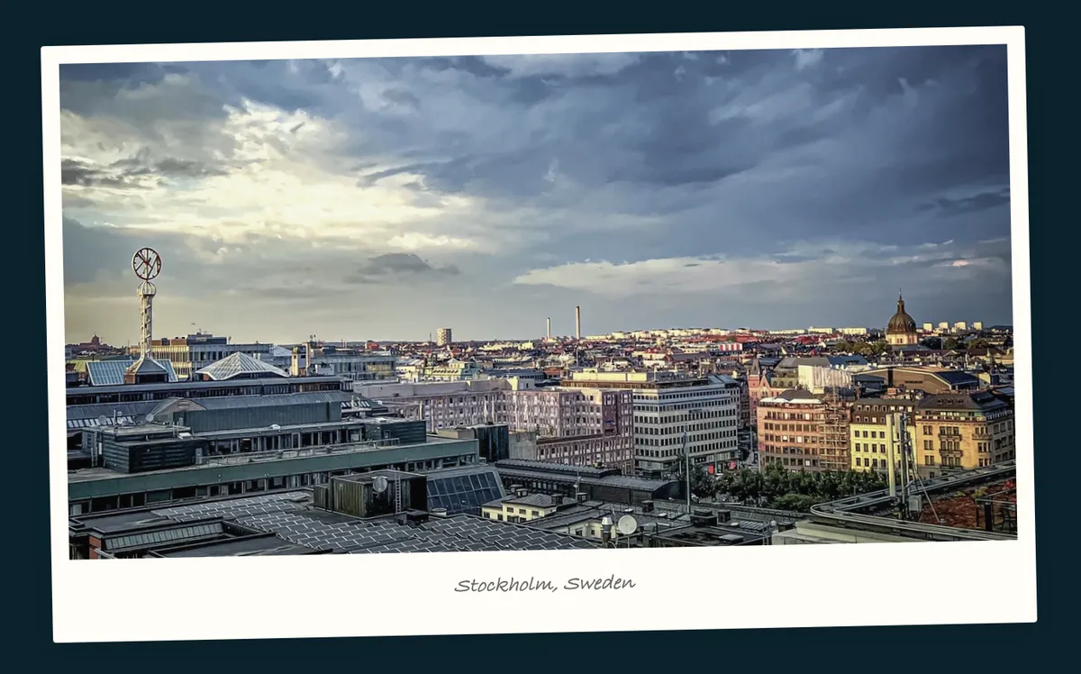 Polaroid style image with paper border and caption