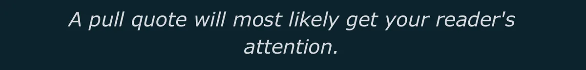 Pull quote example