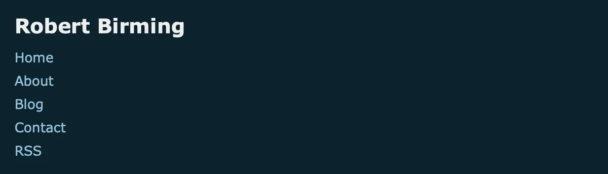 Stacked nav links