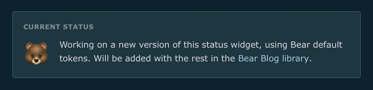 Status log widget styled to match the theme