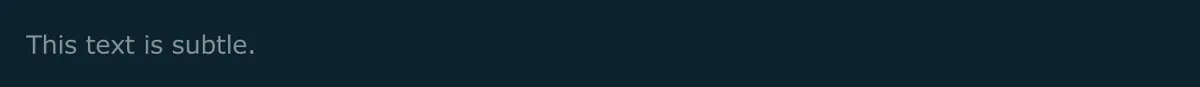 Subtle text example