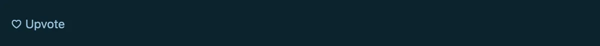 Text link upvote button, no button styling