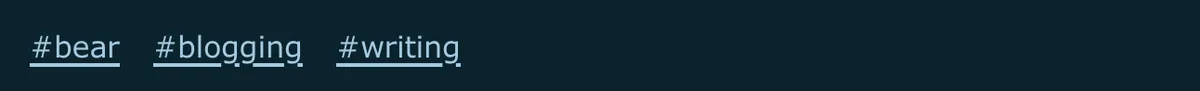 Underline tags, plain text with an underline accent