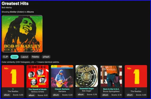 Images similar by colour to the cover of Bob Marley's Greatest Hits
