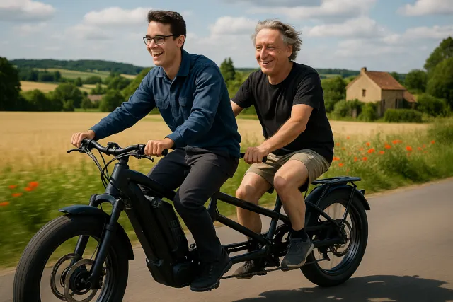 Zoom on an electric tandem! 'Zoom on an electric tandem!'