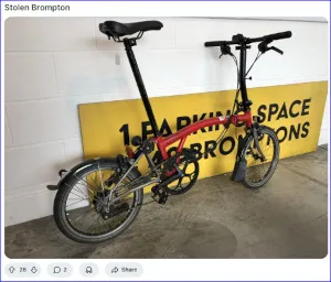 Stolen brompton - londoncycling on Reddit