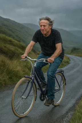 Meandering on a classic bike 'Meandering on a classic bike'