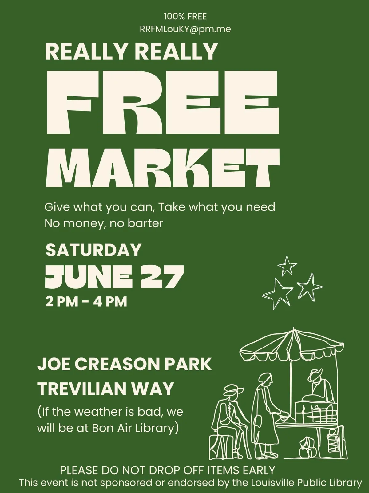 June 2026 Really Really Free Market Poster, Description Below