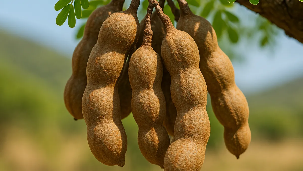 asam jawa Tamarindus indica masih menggantung di pohon