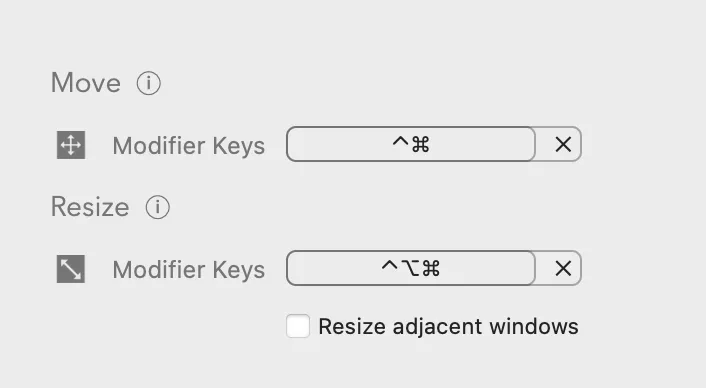 Rectangle Pro settings