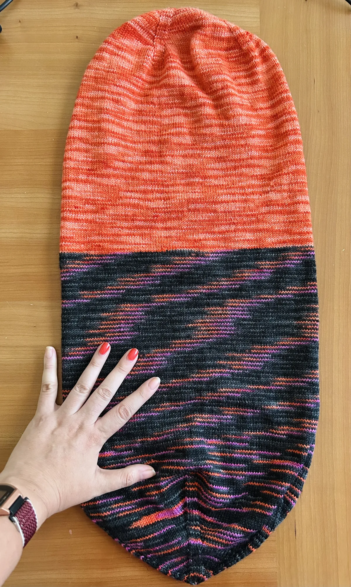 The same hat, with my hand on it for scale.