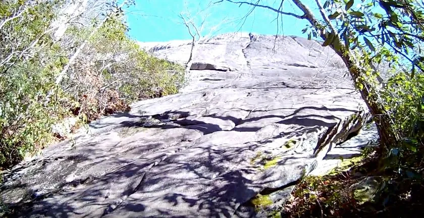 A view of Seconds, 5.8+, 1100' from bottom to top