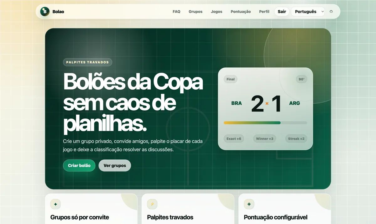 Sincronização dos jogos da Copa