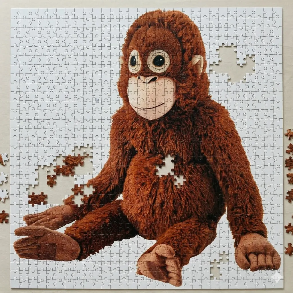 원숭이 인형 퍼즐 사진