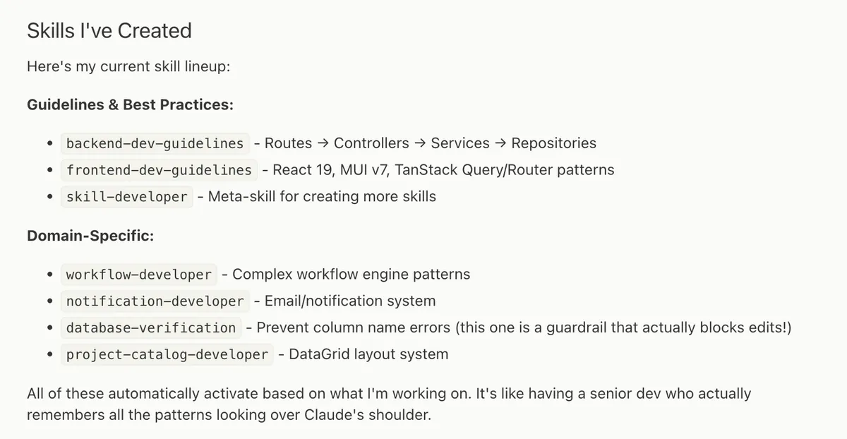 Reduced CLAUDE.md with skills