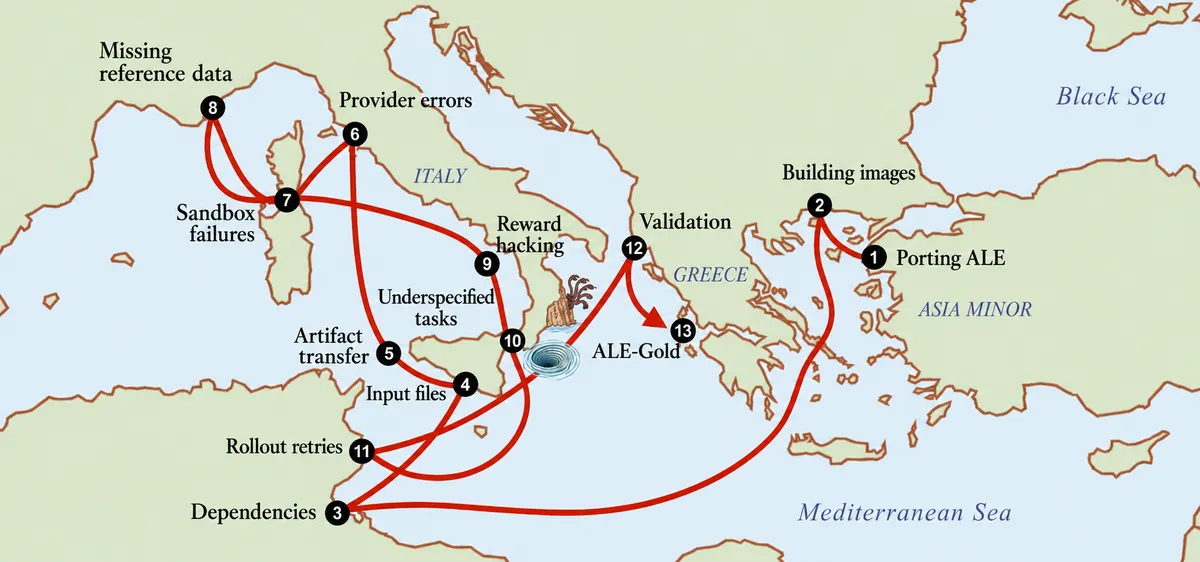 An ALE odyssey: a winding journey through porting, infrastructure issues, and benchmark defects to ALE-Gold