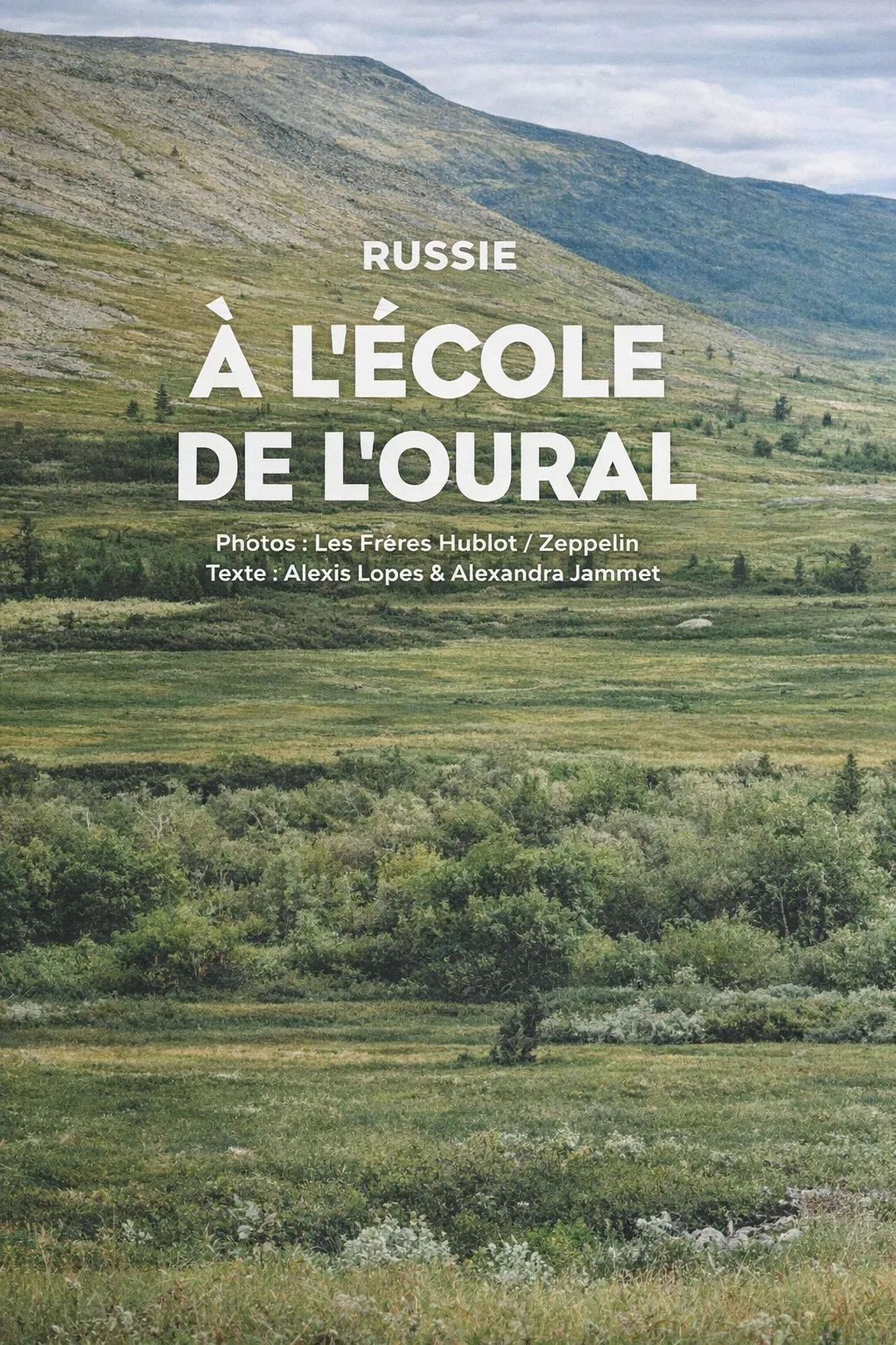 Pre-polar Ural mountains covered with vegetation